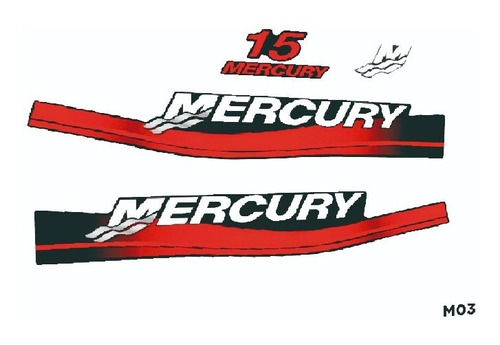 Calcos Outboards Mercury 15 Hp 99-05 Grafica Nautica M 03