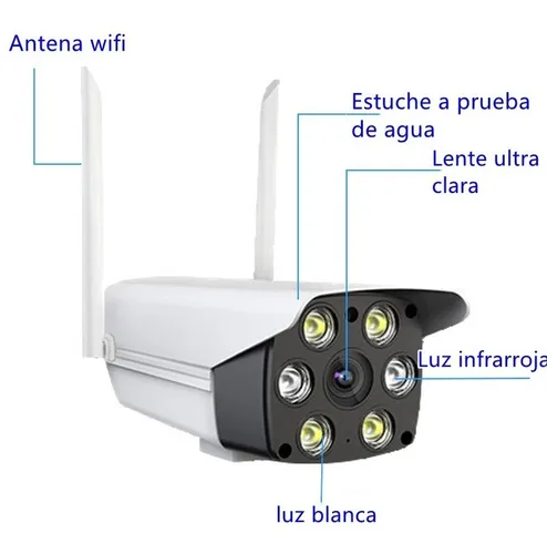 Imagen 2 de 10 de Camara Ip De Seguridad Wifi Exterior Inalambrica Hd 1080p