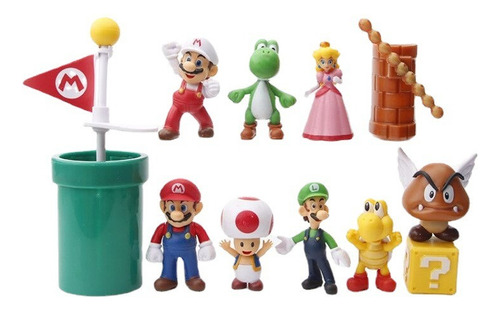 12pcs Super Mario Bros Figura Juguete Niños Navidad Regalo