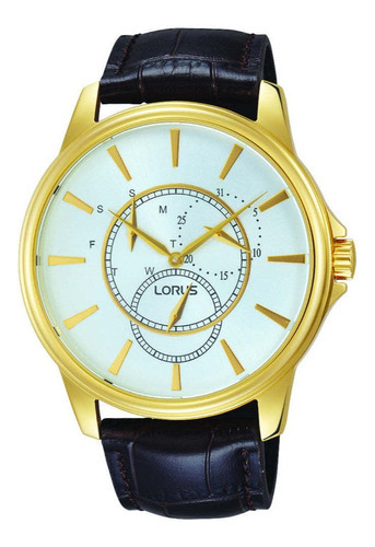 Reloj Lorus Rp506ax9 Color de la correa Negra Color del bisel Dorado Color del fondo Blanco