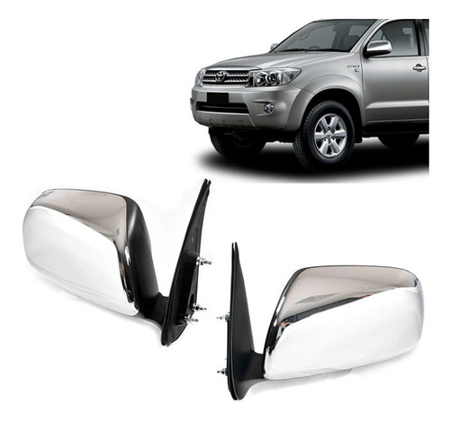 Retrovisor Eléctrico Hilux Fortuner 2006 07 08 2009 Cromado