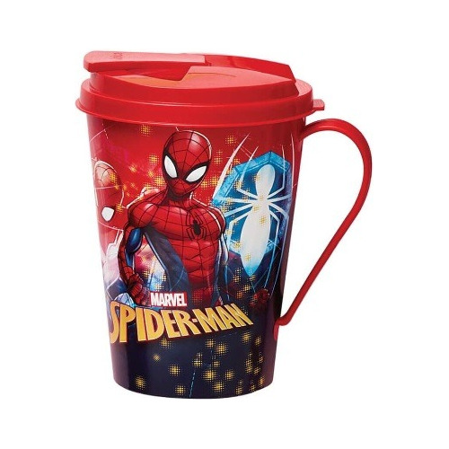 Hombre Araña Taza Con Tapa Y Asa Muy Útil Colegio Colonia 