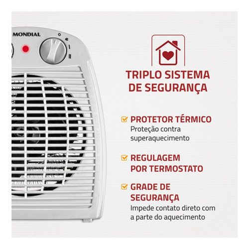 Aquecedor De Ar Mondial A-08 Cinza 110v