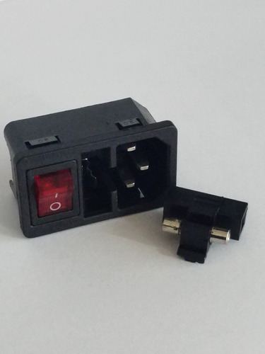 Socket C14 Para Panel Con Switch Y Portafusible 250v/10a