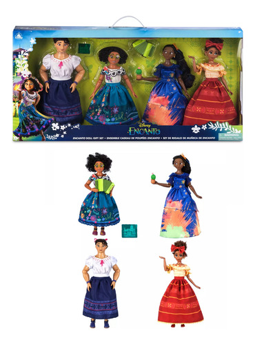 Encanto Disney Store Set De Regalo Con 4 Muñecas