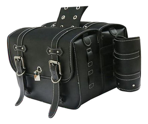 Bolsa De Sillín Para Motocicleta, Alforja Negro 33x25x13cm
