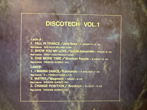 Discotech Volumen 1 Gapul Lp Vinilo Estándar (Usado)