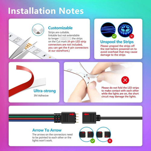Luces Led Inteligentes Para Dormitorio 30 M Con Control Remo
