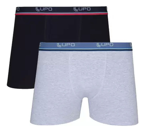 Kit C/2 Cueca Boxer Lupo 523 Box Cotton Algodão