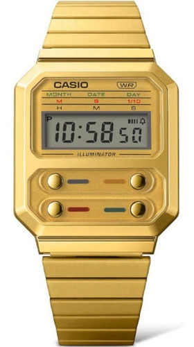 Reloj Casio A100weg Vintage Alien Ripley Cronómetro Luz Led