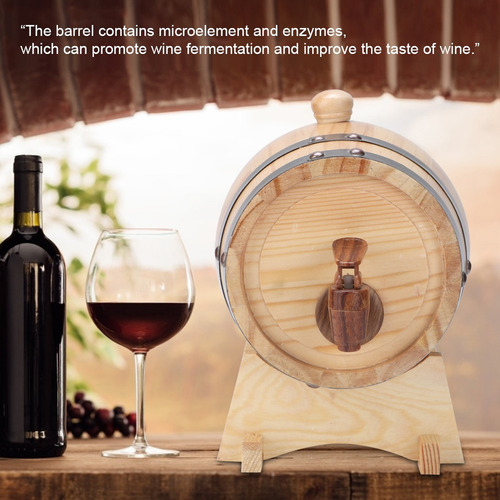 Barril de Madera de Pino Natural para Botellas de Vino o vinos envejecidos o Bebidas alcohólicas Red Wine 1,5 L 1,5 l/3 l heresell 