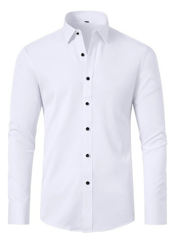 Camisa Blanca Hombre Non-iron Antiarrugas Business Casual