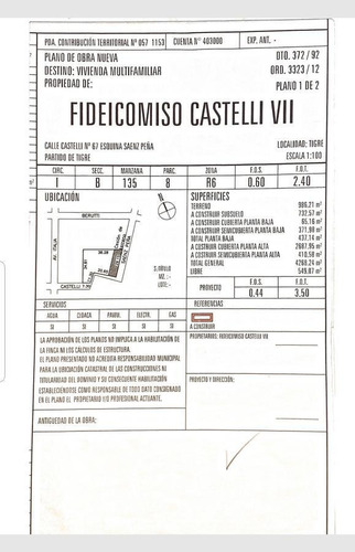 Imagen 3 de 3 de Terreno A La Venta Con Los Planos Aprobados En Ciudad De Tigre
