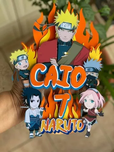 ARQUIVO Topo de bolo Naruto - Topo e corte
