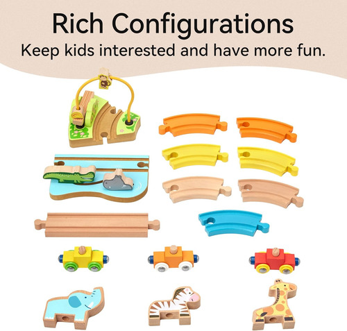 Juego De Tren Para Niños Pequeños De 18 Meses+ Juego De Tren