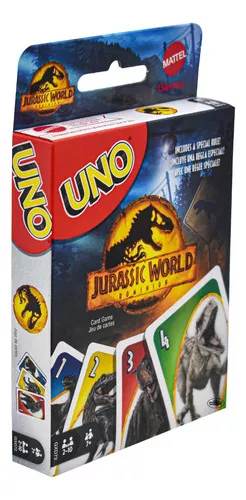 Jogo de Cartas – UNO – Jurassic World – Dominion – 2 a 10 Jogadores –  Mattel - RioMar Recife Online