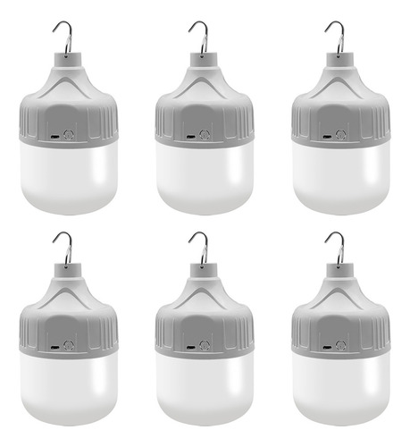 Linterna De Camping Recargable LED De Emergencia Iluminación Exterior Para Mesitas De Noche 6 Un.
