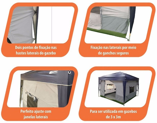 Gazebo Articulado Trixx 3x3 Nautika + Barraca Transform 10