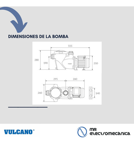 Imagen 5 de 10 de Bomba Autocebante Pileta Piscina Vulcano Bap075 3/4 Hp