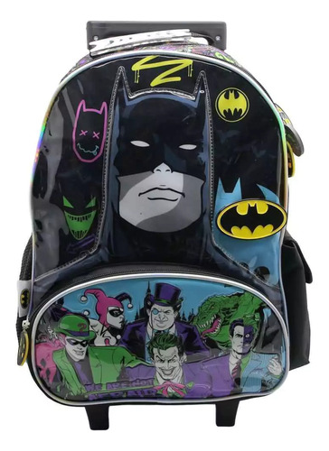 Mochila 16 Con Carro Dc Liga De La Justicia Batman Pelea