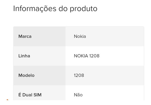 Celular Nokia 1208