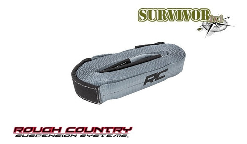 Cincha 18000 Libras Rough Country Disponible Gris 