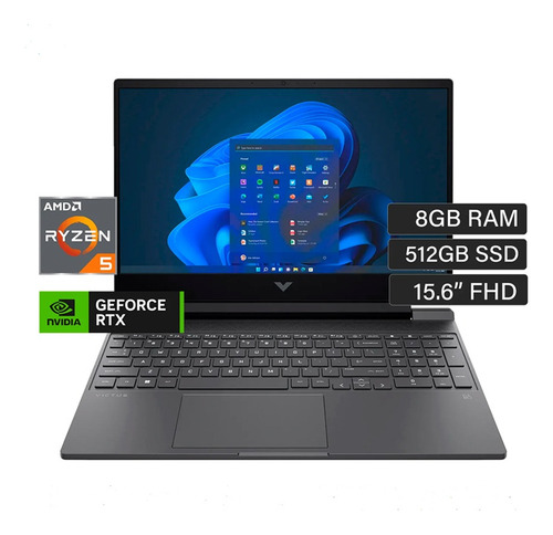 Hp Victus 15-fb2002la Ryzen 5 8gb 512gb Ssd Rtx 3050