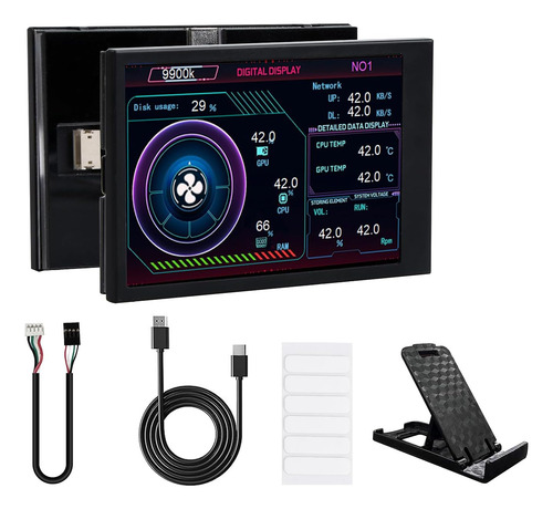 3.5 Ips Usb Mini Pantalla Temper Monitor De Datos Monitor De
