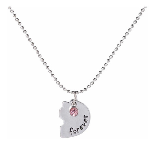 Set 3 Collares Por Siempre Amigos Best Friends Forever Bff Color Plateado