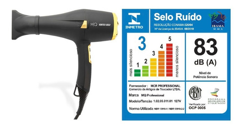 Imagem 5 de 10 de Kit Secador Profissional Vortex E Escova Prime Termic 19mm