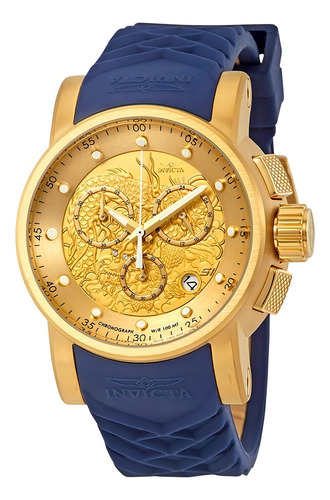 Reloj Invicta S1 Rally Yakuza Gold Chronograph para hombre