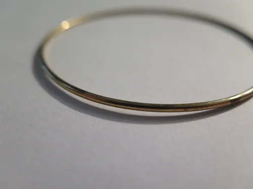 Par De Pulseras - Esclavas Enchapadas En Oro Dorado 6.6 Cm 6.6 Cm (Usado)