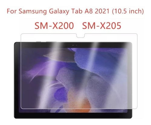 Imagen 3 de 4 de Lámina De Vidrio Templado Para Galaxy Tab A8 Sm-x200 De 10.5