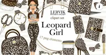 Comprar Papeles Digitales #04 - Clipart Leopard Animalprint