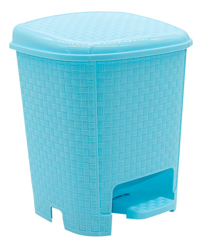 Lixeira Banheiro 6 Litros Azul Quarto Pequena Com Pedal