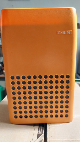 Vitrolinha Portátil Philips Antiga Funcionando Gf 113 Linda Laranja (Usado)