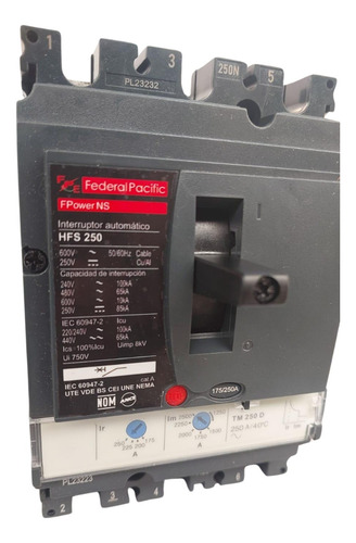 Itm 3x250 Interruptor Termomagnetico 3 Polos 250 Amperes