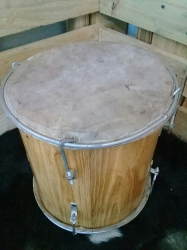 Tambor De Percusión Doble Cuero Modelo Golperas En Pino
