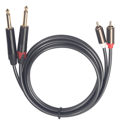 I Cable De Audio Rca Dual Premium De 1/4 Pulgada A Doble (5