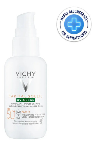 Vichy Protector Solar Uv Clear Antiimperfecciones Fps50 40ml