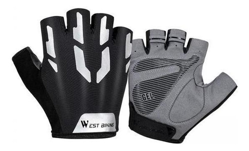 2x Guantes De Ciclismo Unisex Medio Dedo Bicicleta Acolchado