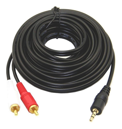 Imagen 1 de 3 de Cable Audio 2 A 1 Rca/ Plug 3.5mm De 1.5m Longitud