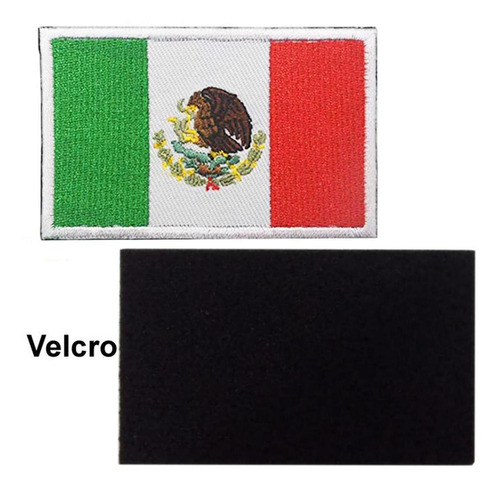 Mx Flag Parche Militar Para Camisas, Mxomx-004, 4 Parches, M