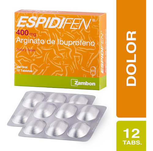 Espidifen Arginato De Ibuprofeno 400 Mg Zambon Caja X 12 Tab