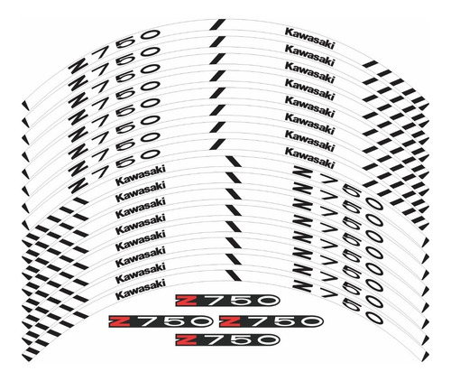 Adesivos Friso Refletivo Compatível Moto Z750 Kit Fri95