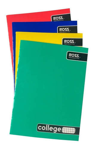 Pack 10 Cuadernos College Ross 80 Hojas Variedad Materias