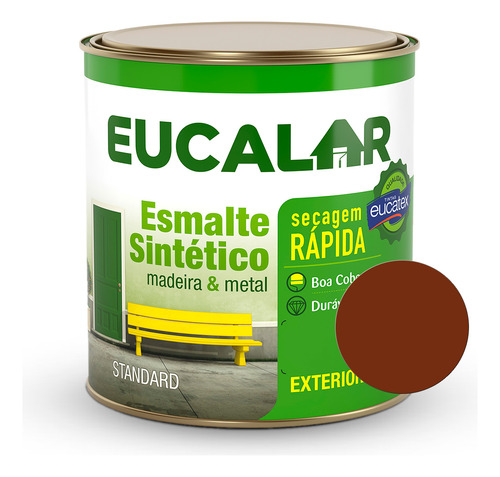 Tinta Esmalte Sintético Eucalar Tabaco 900ml Eucatex