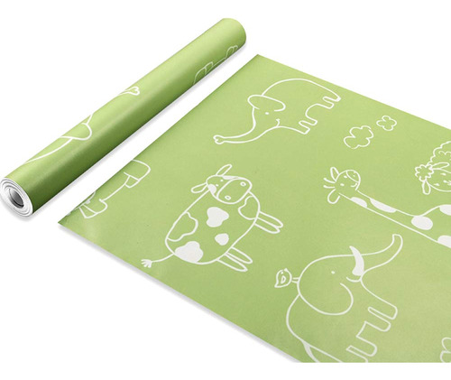 Green Animals Estanteria Papel Jirafa Autoadhesiva