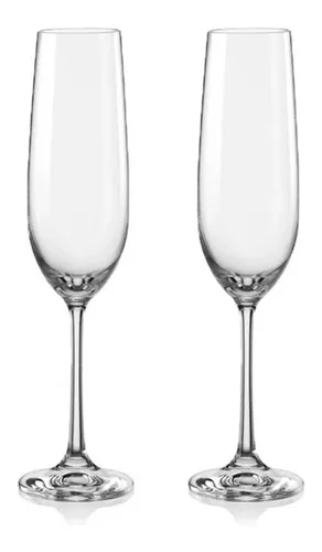 Copas Champagne Cristal Bohemia Original Viola 190ml Setx2