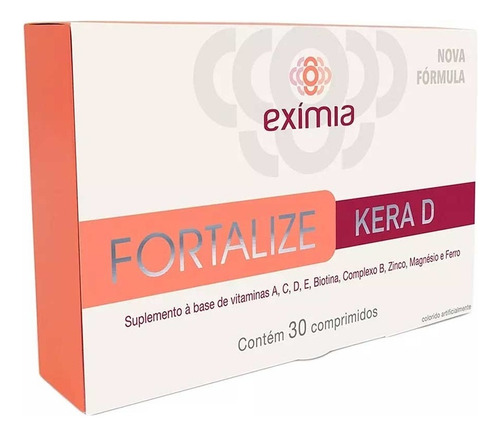 Exímia Fortalize Kera D Cabelos E Unhas Com 30 Comprimidos